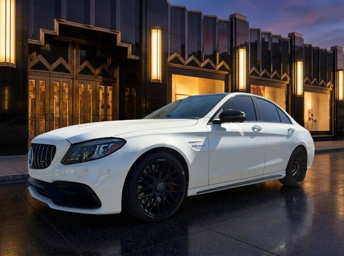 2020 Mercedes-AMG C-Class C 63 S AMG in White over Black
