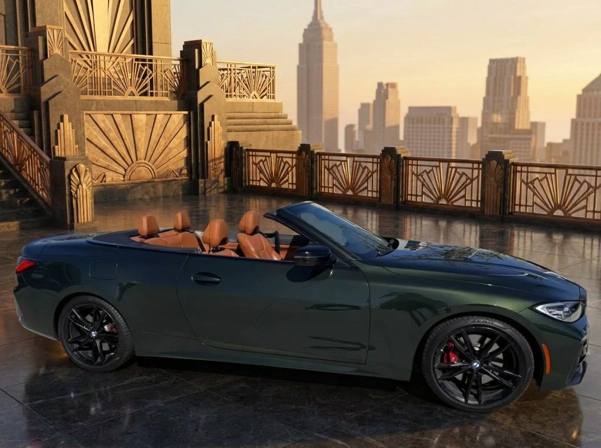 2021 BMW 4 Series M440i in Green over Orange